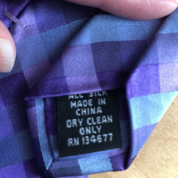 Pronto Uomo Check 100% Silk Necktie - New - Picture 8 of 8